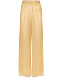 Oséree - Lumière Metallic Wide Leg Trousers - Lyst