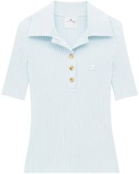 Courreges - Geribbelde Polotop - Lyst