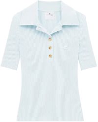 Courreges - Geribbelde Polotop - Lyst