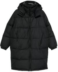 HUGO - Gefütterter Mantel mit abnehmbarer Kapuze - Lyst