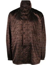Moschino - Monogram-jacquard Hooded Jacket - Lyst