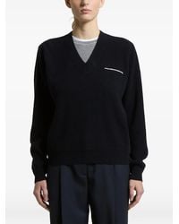 Peserico - Ribbed-Knit V-Neck Sweater - Lyst