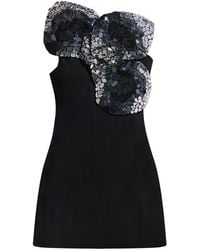Area - Embroidered Mini Dress - Lyst