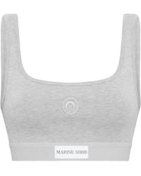 Marine Serre - Reggiseno Sportivo Con Ricamo Moon - Lyst