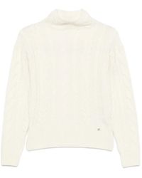 Herno - Pull En Maille Torsadée À Col Roulé - Lyst
