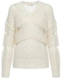 Fabiana Filippi - V-Neck Open Knit Sweater - Lyst