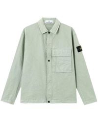 Stone Island - 1200003 Organic-Look Nylon Panama-Tc Overshirt - Lyst