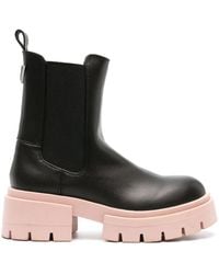 Guess - Bottes En Cuir Charlotte À Semelle Épaisse - Lyst