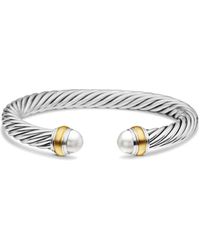 David Yurman - 14Kt And Sterling Classic Cable Bracelet (7Mm) - Lyst