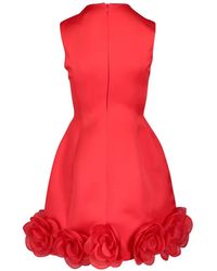 LEO LIN Exclusive Felicia Appliqud Camelia-Printed Mini Dress in Metallic  | Lyst