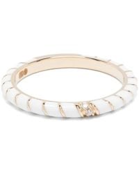 Yvonne Léon - 9Kt Alliance Torsade Email Diamond Band Ring - Lyst