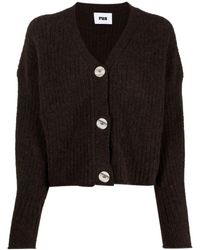 Rus - Bhed-effect Ribbed-knit Cardigan - Lyst