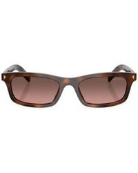 Prada - Tortoiseshell-Effect Rectangle-Frame Sunglasses - Lyst