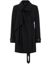 Ann Demeulemeester - Reppa Draped Cotton Trench Coat - Lyst