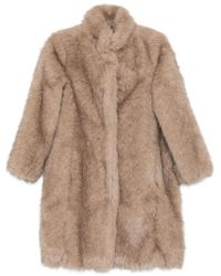 ROSSO35 - Faux-Fur Coat - Lyst