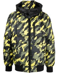 Moose Knuckles - Camouflage-Print Hooded Bomber Jacket - Lyst