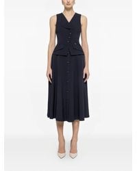 Nissa - Falda Midi Con Botones - Lyst