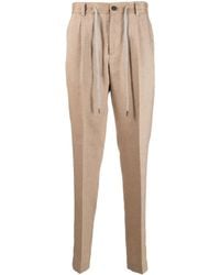 Peserico - Drawstring Tapered Trousers - Lyst