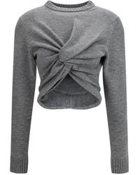 Balenciaga - Ruched Crew-Neck Sweater - Lyst