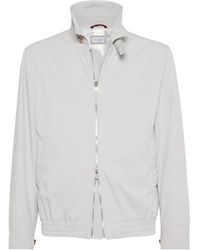 Brunello Cucinelli - Zip-Up Bomber Jacket - Lyst