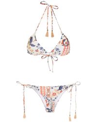 Lygia & Nanny - Maya Printed Tassel-Detail Bikini - Lyst