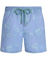 Vilebrequin - Turtle-Print Drawstring Swim Shorts - Lyst