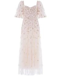Needle & Thread - Meadow Ditsy Embroidered Gown Dress - Lyst