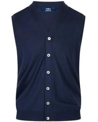 Fedeli - V-Neck Button-Up Vest - Lyst