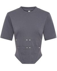 Dion Lee - Workwear Organic-cotton Corset T-shirt - Lyst