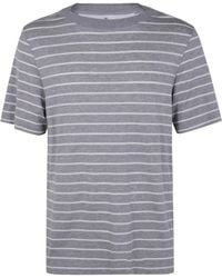 Brunello Cucinelli - Gestreiftes T-Shirt - Lyst