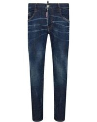 DSquared² - Indigo Blue Stretch-cotton Denim Jeans - Lyst