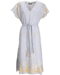 Greek Archaic Kori - V-Neck Midi Dress - Lyst