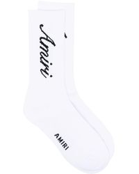 Amiri - Intarsia-knitted Logo Socks - Lyst