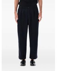 Universal Works - Oxford Pleated Elasticated-Waistband Trousers - Lyst