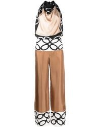 Valentino Garavani - Chain 1967 Foulard Silk Jumpsuit - Lyst