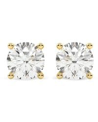 Diamond Essentials - Laboratory-Grown Diamond Solitaire Earrings - Lyst