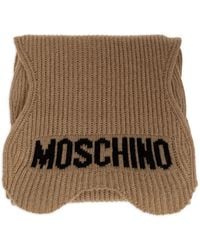 Moschino - Logo-Knit Wavy-Edge Scarf - Lyst