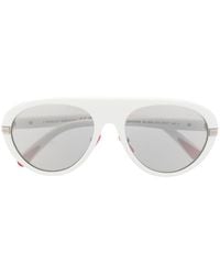 Moncler - Two-tone Round-frame Sunglasses - Lyst