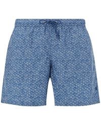 Paul & Shark - Geometric Watercolor Print Swim Shorts - Lyst