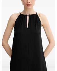Marc O' Polo - Vestido midi sin mangas con abertura en el cuello - Lyst