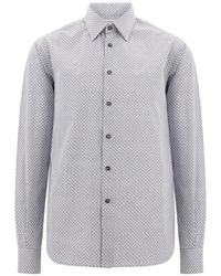 Ferragamo - Micro-Patterned Shirt - Lyst