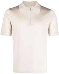 Sandro - Short-zip Piqué-weave Polo Shirt - Lyst