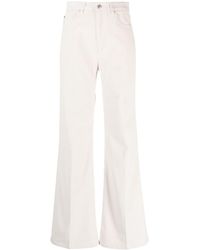 Ami Paris - High-waisted Flared Corduroy Cotton Trousers - Lyst