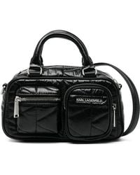 KARL LAGERFELD - Kkuilt Pockets Sm Bowling Bag - Lyst