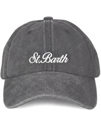 MC2 Saint Barth - Davis Dark Cotton Baseball Cap With Embroidered Logo - Lyst
