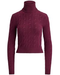 Polo Ralph Lauren - Cable-Knit Roll-Neck Sweater - Lyst