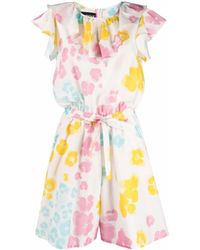 Moschino - Floral-Print Playsuit - Lyst