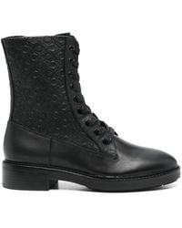 Calvin Klein - Flat Combat Boot Mono Mix - Lyst