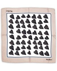 Max Mara - Heart-Print Scarf - Lyst