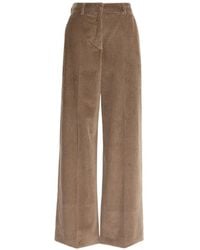 Weekend by Maxmara - Tania Corduroy Wide-Leg Trousers - Lyst